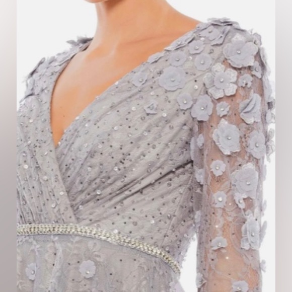 Max Duggal 67387 FLORAL EMBELLISHED LACE A-LINE COCKTAIL DRESS NWT size 12 - Picture 3 of 17